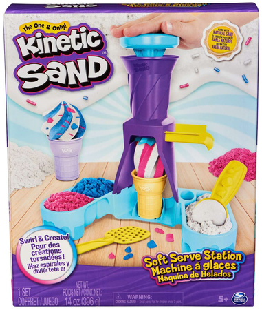 Kinetic Sand kinetischer Sand Eiscreme Set Soft Serve Station + Zubehör