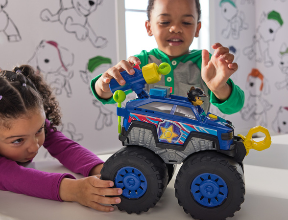 Paw Patrol Rescue Cruiser Großes Set blau Geländewagen Power Haulin Chase Light Sound