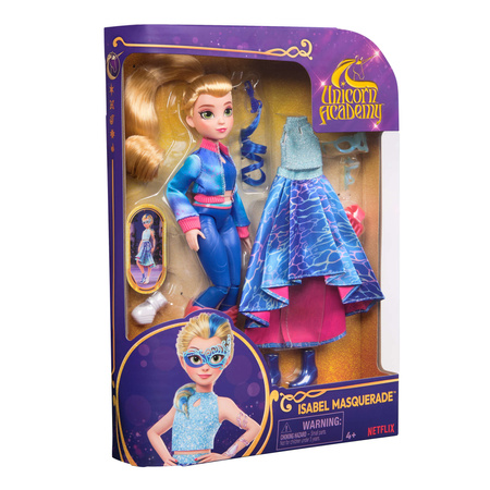 Unicorn Academy Isabel Masquerade Puppenset + extra Outfit