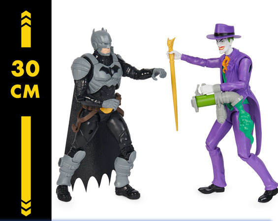 Großes 2-in-1 DC Comics Batman vs Joker 30 cm Figuren + Zubehörset