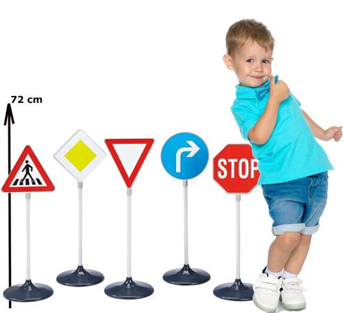 Verkehrszeichen groß 5-teiliges Lernset für Kinder Klein 2980