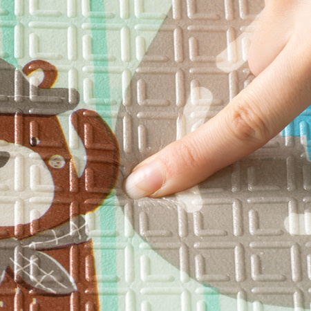 HUMBI Spielmatte Baby, Krabbelmatte, XPE Schaumstoff, Doppelseitig, Flatbar, Wasserdicht, Extra Größe, Teppich Babymatte, Rutschfest, 120x180 Wald-Straßen