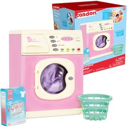 Casdon Elektronische Spielzeug-Waschmaschine Rosa für Kinder Licht-, Toneffekte