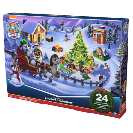Paw Patrol Adventskalender 24 Überraschungstierfiguren + Winterzubehör