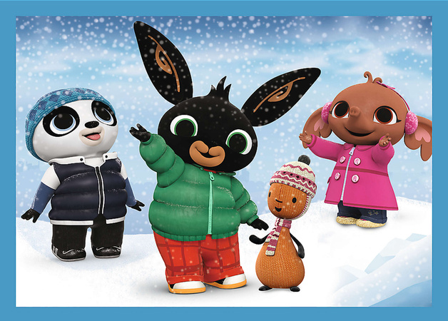 Trefl Puzzle 4in1 Merry Bing buntes Puzzle für die Kleinsten ab 3