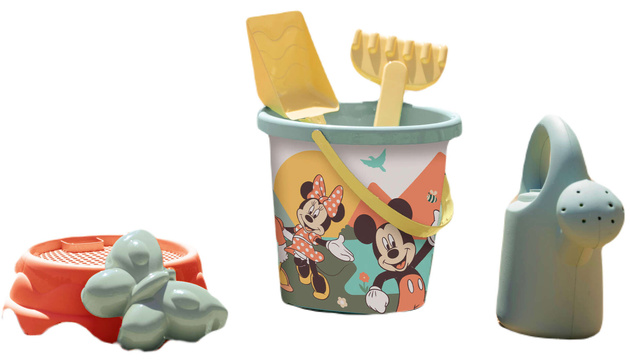 Eimer und Gießkanne mit Mickey und Minnie Sandzubehör