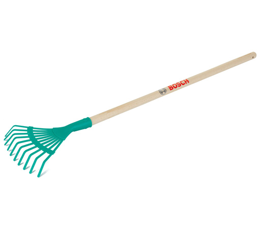 Bosch Gartenharke-Schaufel-Handschuh-Set für Kinder mit Holzgriff Klein
