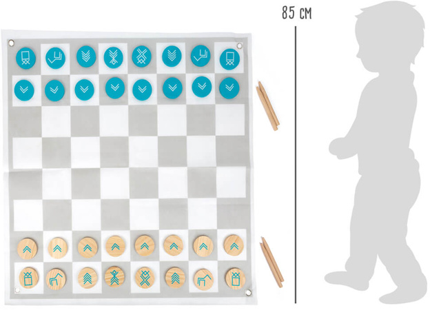 Small Foot Schach Dame 2-in-1 Spielmatte XXL