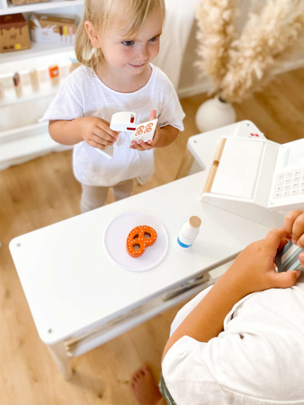 Hölzerne fiskalische Registrierkasse mit Taschenrechner Small Foot