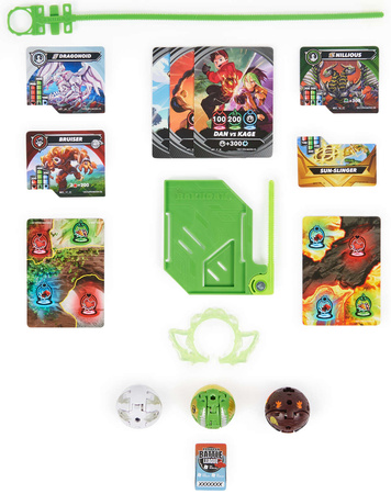 Bakugan Starter Pack Strategie Spiel Set 3 Figuren Special Attack Nillious