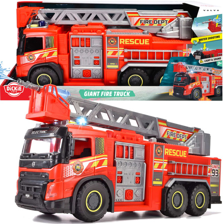 Dickie Volvo Big Red Fire Engine Riesenrettungswagen 51cm Licht Sound