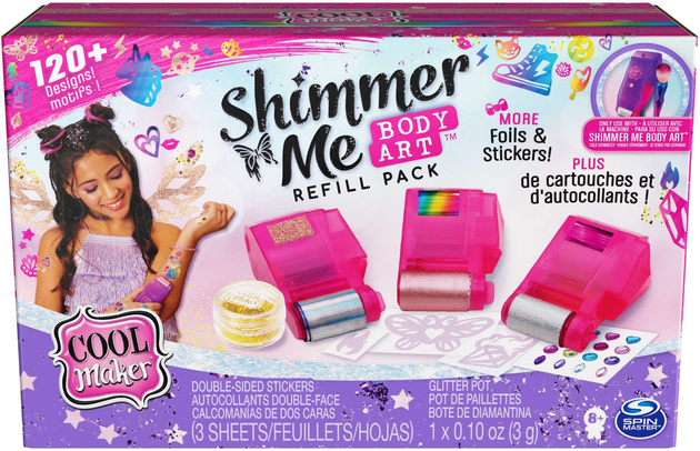 Cool Maker Shimmer me body Art Set mit ergänzenden Tattoos für Kinder