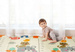 HUMBI Kinder Baby Spielmatte Krabbelmatte XPE Schaumstoff Doppelseitig Bildung
