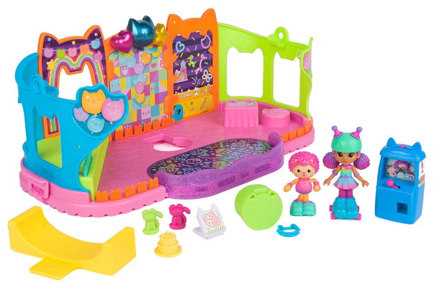 Gabi's Cat House Party Room Set mit Rampe und Eislaufbahn + Puppe und Figur
