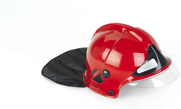 Klein Kask MSA Feuerwehrhelm mit abklappbarem Visier rot