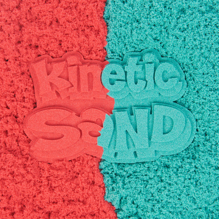 Kinetischer Sand Kinetic Sand Mo ld 'n Flow 2 Farben + 3 Zubehörteile