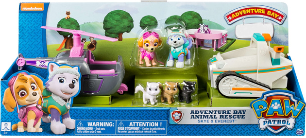 Paw Patrol Skye und Everest Rettungsset Fahrzeuge und Figuren + Katzen