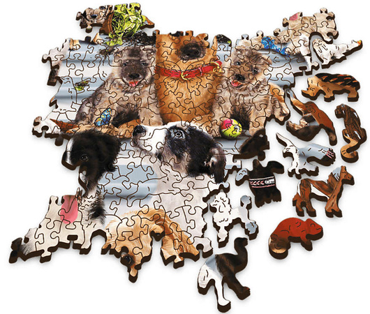 Trefl Holzpuzzle Hund Freundschaft 1000 Elemente