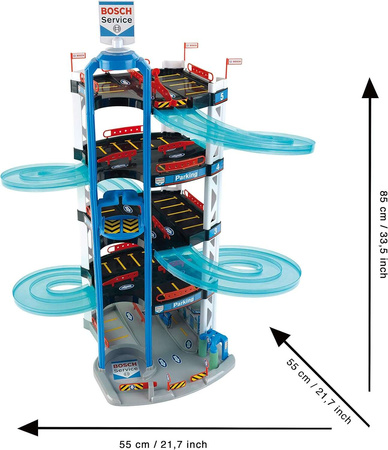 XXL Bosch Service 5-stöckiges Parkhaus 85 cm Klein + 2 Autos