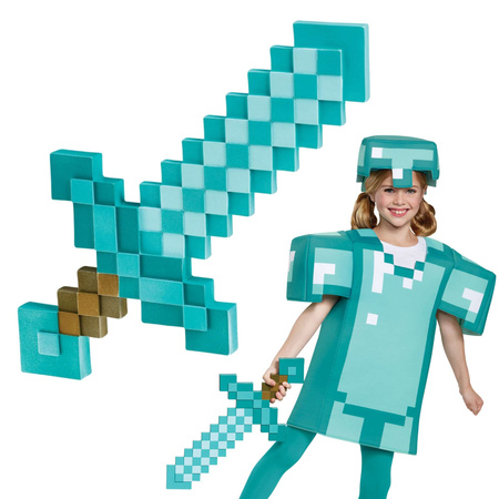 Minecraft Diamant Schwert Waffe 51 cm Karneval Kostüm