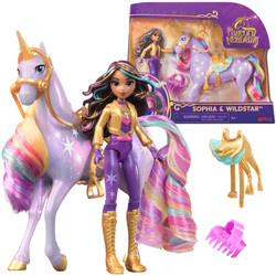 Einhorn-Akademie-Set Sophia-Puppe und Wildstar-Einhorn-Figur + Zubehör Einhorn-Akademie