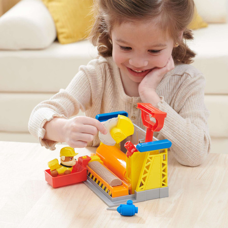 Paw Patrol Rubble und seine Crew Bauwerkstatt Bewegliche Teile Spielzeug für kleine Konstrukteure mit kinetischem Sand