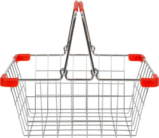 Kleiner Fuß-Einkaufskorb mit Zubehör für Lebensmittel