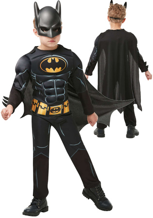 DC Comics Batman Karnevalskostüm schwarz Verkleidung 110-116 cm (5-6 Jahre)