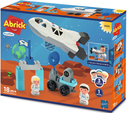 Ecoiffier Abrick Space Hauptquartier Blöcke 23 Stück Rakete