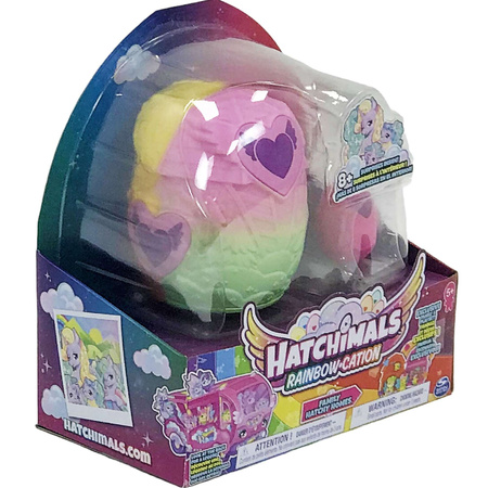 Hatchimals Rainbow-cation Familienhaus mit Figuren großes gelbes Ei