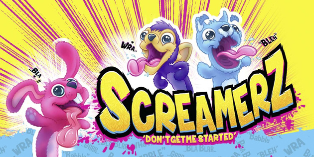 ScreamerZ Interactive Screamer Maskottchen Lila Affe mit Sound