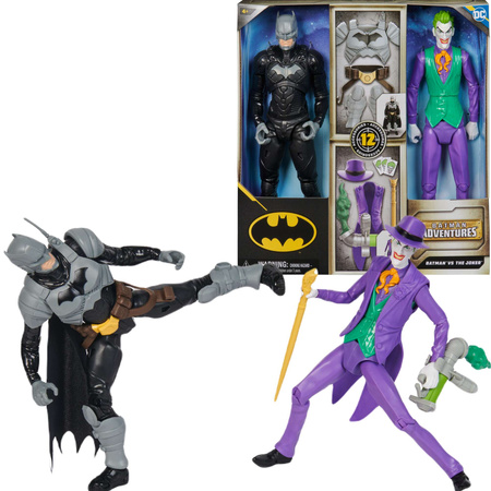 Großes 2-in-1 DC Comics Batman vs Joker 30 cm Figuren + Zubehörset