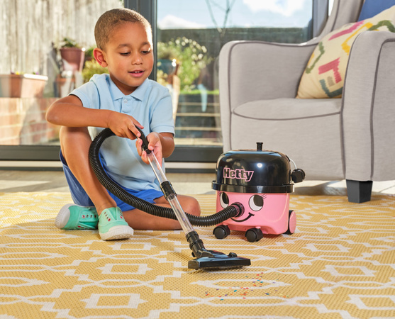 Hetty Spielzeugstaubsauger mit Saugfunktion für Kinder rosa Casdon Gerät