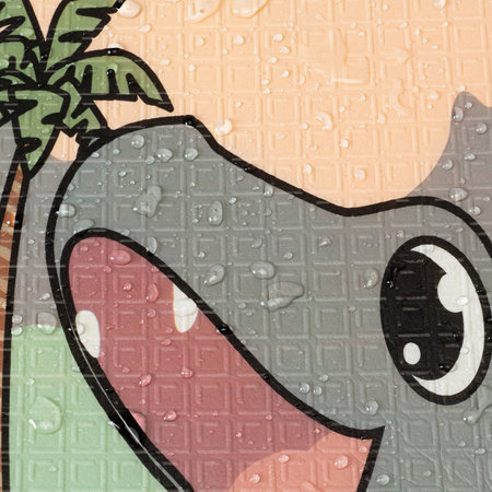 HUMBI Spielmatte Baby, Krabbelmatte, XPE Schaumstoff, Doppelseitig, Flatbar, Wasserdicht, Extra Größe, Teppich Babymatte, Rutschfest, 200x180 Dinosaurier Tiere Buchstaben Messen