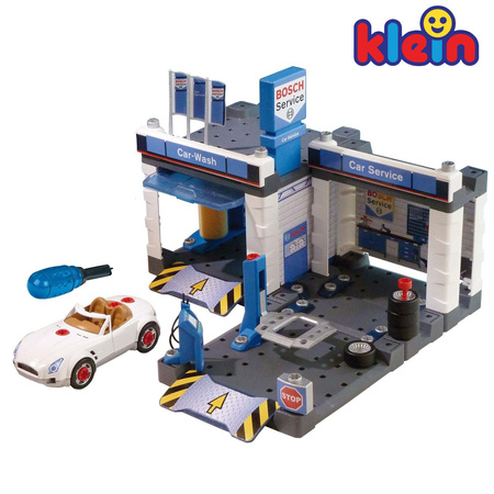 KLEIN Service Station Garage BOSCH mit Auto
