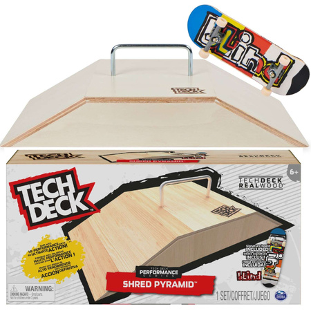 Tech Deck Shred Pyramiden Set Holzrampenset + Zubehör mit Metallschiene