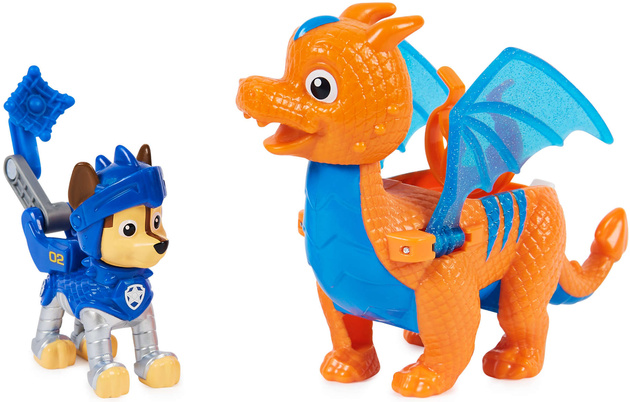 Paw Patrol Rescue Knights Knights 2 Figuren Chase und Draco Drache