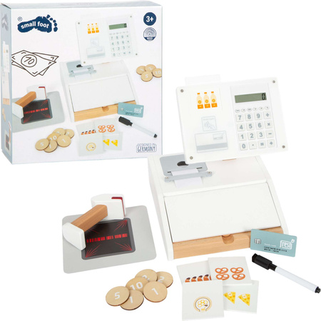 Hölzerne fiskalische Registrierkasse mit Taschenrechner Small Foot