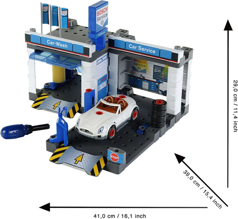 KLEIN Service Station Garage BOSCH mit Auto