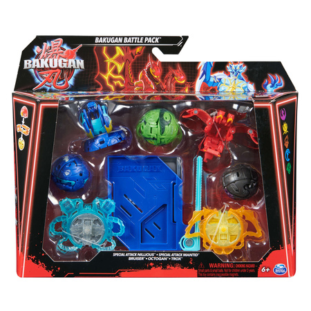 Bakugan Battle Pack Special Attack Nillious und Mantid + Bruiser Octogan Trox Figuren