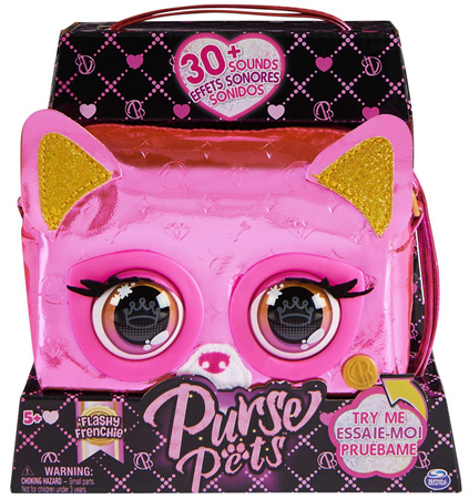 Purse Pets Flashy Frenchie Cat interaktive Tasche mit Augen Sound