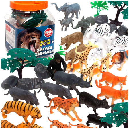 Großes Wildlife-Safari-Figurenset 40 Teile