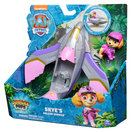 Paw Patrol Jungle Pups Fahrzeug Skye Falcon Set + Figur