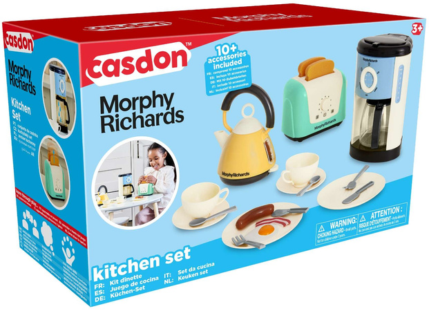 Casdon Frühstücks Set Morphy Richards Wasserkocher Kaffeemaschine Spielfutter