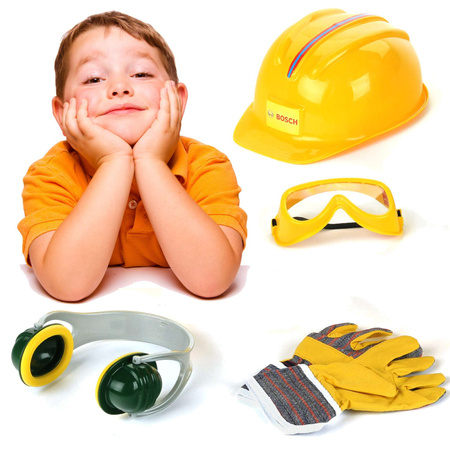 Holzfällerwerkzeug mit Helm Spielzeugset Klein