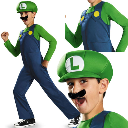 Super Mario Kostüm, Luigi Karnevalskostüm 137-149 cm (10-12 Jahre)