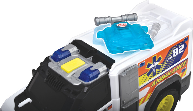 Notfalldienste Interaktiver weißer Krankenwagen Medical Responder 30cm Licht Ton