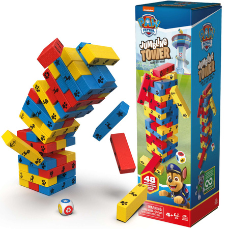 Spin Master Paw Patrol Tanzender Turm Jenga Spiel Holz