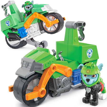 Paw PatrolMoto Pups Rocky spin Master-Deluxe-Figur und Motorrad