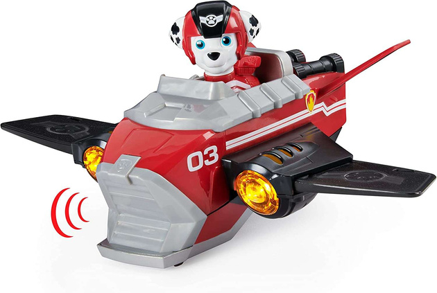 Paw Patrol Marshall Jet Rescue Set Düsenflugzeug + Figur Licht/Ton